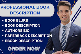write book description authors bio book blurb paperback description