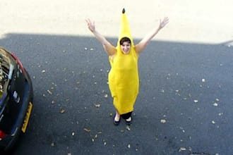 shout anything you want in a banana costume