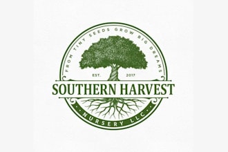 design a custom landscape logo with natural and scenic elements