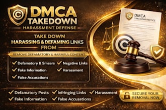 takedown harassing defaming links from google reddit tiktok instagram facebook