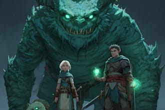 draw fantasy dnd and scifi monster game concept art
