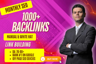 do monthly high quality contextual backlinks google 1st page off page SEO