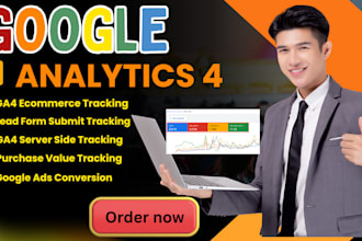 setup google analytics 4 ecommerce and conversion tracking by GTM