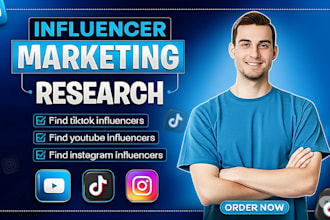 research the best instagram, tiktok , and youtube influencers