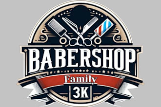 design a custom barber shop logo with a classic or modern style