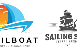 create a professional sailing logo design for business