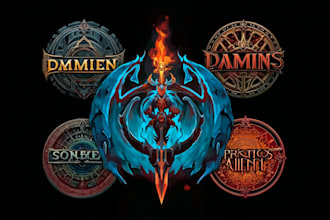 design a professional fantasy, rpg, scifi game, nft logo