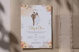 design an elegant wedding invitation in canva