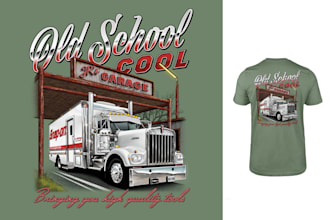 create retro vintage automotive t shirt design old school car