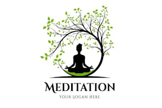 design a modern yoga logo design copyrighted