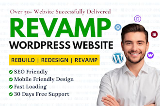rebuild and redesign your wordpress business website with modern design