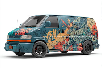 create van wrap design, car wrap design, truck wrap design