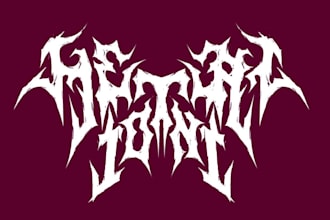 draw death metal, black, brutal death metal logo