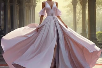 draw a fashion illustration, sketch, portrait