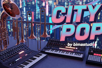 produce professional city pop, future funk, vaporwave music