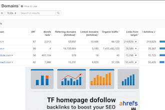 build high tf homepage dofollow backlinks to boost your off page SEO