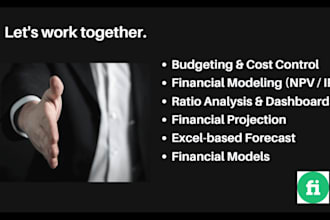 make financial models and dashboard in excel