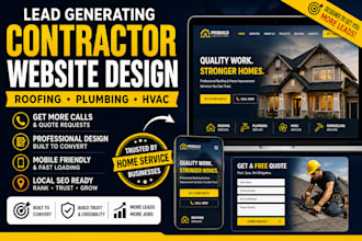build a lead generating contractor website for plumbing, hvac, roofing website