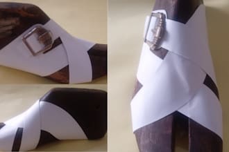 create custom handmade sandal or slipper pattern sketch