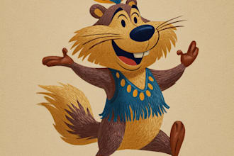 create vintage mascot cartoon character mascot illustration