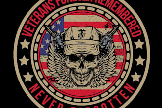 design a proffesional veteran logo