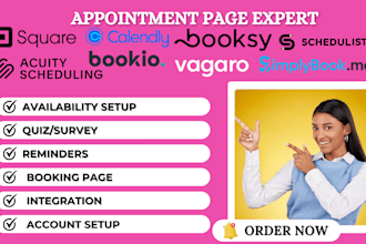 booking page calendly acuity scheduling square site simplybook me vagaro bookio