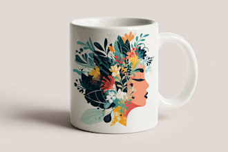 design mug and coffee mockups with creative design for you