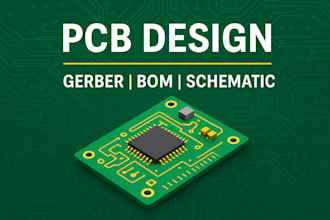 design professional pcb schematic, layout, gerber, bom, and 3d model