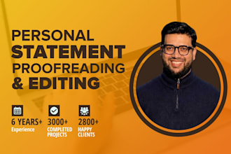 proofread and edit your personal statement