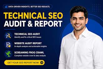 do technical SEO audit, website audit report and screaming frog crawl