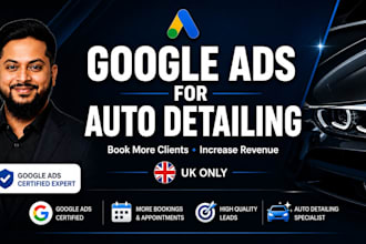 setup google ads for auto detailing and car repair ppc campaign UK