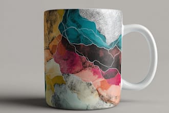 make custom typography coffee mug design or coffee mug design