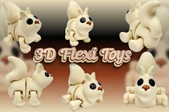 sculpt 3d articulated model, 3d bjd, flexi model and toys for 3d printing stl
