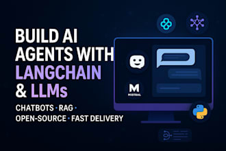 build ai agents, ai chatbots,rag llms with langchain