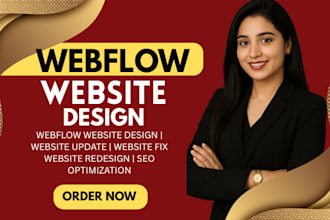 update webflow website, design webflow website develop webflow, redesign webflow