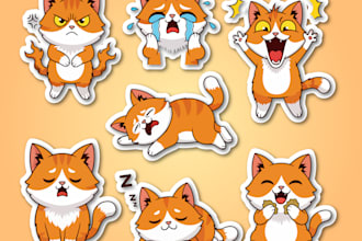 create cartoon stickers, emoji, emoticon and characters