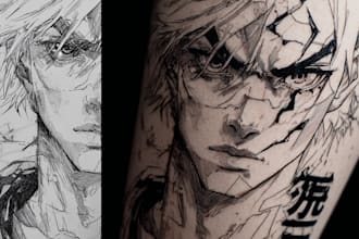 do manga anime tattoo design for you