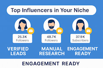 generate targeted youtube, tiktok, and instagram influencer email leads