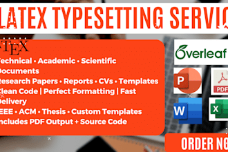 convert and design your document in latex on overleaf