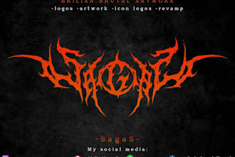 draw and design metal, death metal, slamming and brutal logo for you