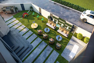 do astonishing 3d landscape design and outdoor environment with realistic views