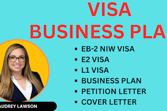 write business plans, petition letter for eb2 niw e2 and l1 visa