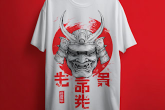 make japanese art streetwear t shirt design illustration