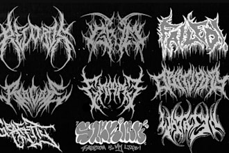 do a metal,hardcore,heavy metal, black metal band logo