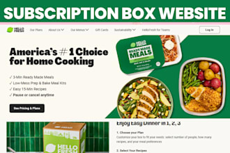 design a food delivery website or meal prep subscription shopify store
