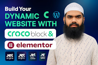 build dynamic wordpress website using jetengine, crocoblock, elementor