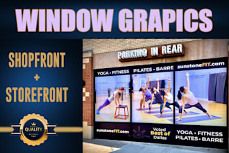 design creative shopfront or storefront window graphics ,signage design