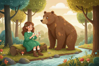 create awesome childrens story book illustration