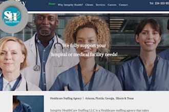 design healthcare staffing agency website healthcare agency medical website