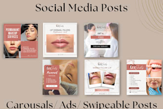 design social media carousels, ads, and instagram posts